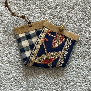 Unique Vintage Fabric Cuff Bracelet #806 Hand sewn by Violette Grace